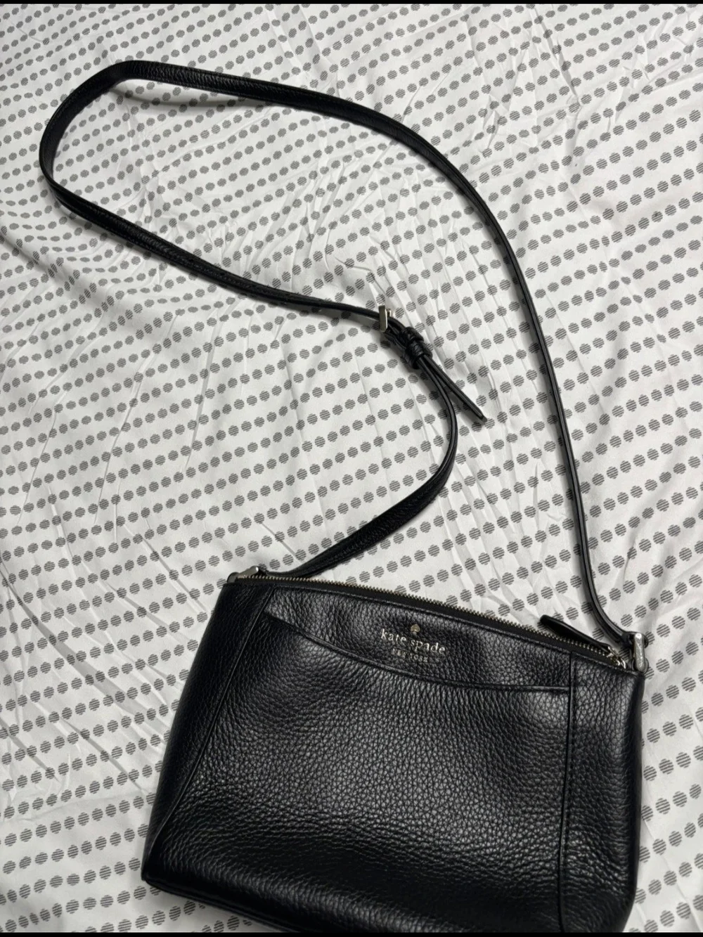 Kate Spade Black Leather Crossbody Bag. NWOT